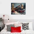 thumbnail image 5 of Orinice  Very Good Christmas Train Canvas Wall Art Joie De Vivre Wall Decor Canvas Picture Floral Artwork Painting for Living Room Bedroom Kitchen Home Office Wall   16x12in, 5 of 6