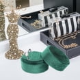 thumbnail image 6 of Worgeous present Packaging Jewelry Box Velour Green For Couples Engagement 1Set 2.2x1.8x1.7in, 6 of 8