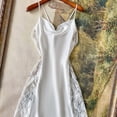 thumbnail image 2 of Wensltd Womens Lace Cami Nightgown Deep V Neck Short Sleep Dress Soft Breathable Summer Sleeveless Sleepwear, 2 of 8