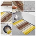 thumbnail image 6 of Yellow Brown Bath Mat 3 Piece Bathroom Rug Set, Farmhouse Wood Grain Vintage Striped Non Slip Bath Rug Contour Mat and Toilet Lid Cover, Absorbent Shower Mats Soft Bath Rugs and Mats Sets, 6 of 8