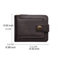 thumbnail image 4 of Minnieouse Cartera corta de PU para hombre - Cuero fácil de llevar Artesanía exquisita Cartera pequeña Monedero Hombre Vintage Gran capacidad Type2 NO2, 4 of 6