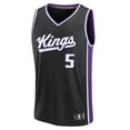 thumbnail image 2 of Men's Fanatics De'Aaron Fox Black Sacramento Kings Fast Break Replica Player Jersey - Icon Edition, 2 of 3