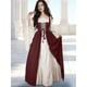 thumbnail image 4 of Disfraz Medieval Renacentista para Mujer, Cosplay Sobre Vestido Vino Tinto L, 4 of 8