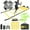 Yellow, variant on 42pcs Agility Ladder Football Training Equipment Set Include 4 Agility Hurdles 24 Cones Running Parachute 12ft Ladder
