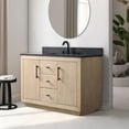 thumbnail image 2 of Vanity Art 42" Single Bathroom Vanity with Sink, Freestanding Bath Storage Cabinet with Black Limestone Top, 2 of 4