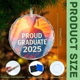thumbnail image 2 of High School, College, University Graduate Graduation Congrats 3" Crystal Glass Christmas Ornament Congratulations/Thank You/First Xmas/Milestone Keepsake Gift for Holiday Tree, 2 of 3
