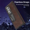 thumbnail image 5 of Elehold Rugged Folding hidden Kickstand Case for Samsung Z Fold 4 7.6 inch.PU Leather Hard PC Soft TPU with Shockproof Support Charging Wireless,Coffee, 5 of 7