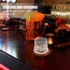 thumbnail image 2 of 1 juego de vasos de vidrio giratorios con base de madera, vasos de whisky para cócteles, vaso de whisky transparente para una mejor experiencia de bebida, 2 of 8