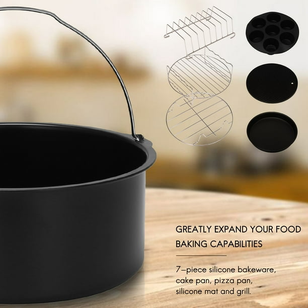 7 Set Pressure Cooker Steamer Air Fryer Bakeware Accessories Compatible for Ninja Foodi 5 6.5 8 Qt OP101 OP301 OP302 Walmart