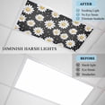 thumbnail image 3 of 1 Pack White Daisy Fluorescent Light Covers for Ceiling Lights Flowers Black Background Modern Art Magnetic Ceiling Light Covers Overhead Light Filters for Office Classroom Home, 3 of 9