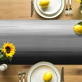thumbnail image 4 of Gradient Black Table Runner, Abstract Black Grey White Gradient Water Ripples Washable Kitchen Table Runners Dress Scarves for Dining Table Decorations Party, 18x72in, 4 of 9
