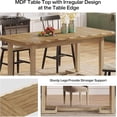 thumbnail image 2 of Tribesigns 63-Inch Rectangular Dining Table for 4-6 People, Wood Dinner Table with Solid Wood Legs and Thick Table Top for Dining Room (Only Table, Oak), 2 of 5