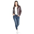 thumbnail image 1 of Chamarra corta de vinipiel Roman Fashion Juvenil 18048 Cafe, 1 of 5
