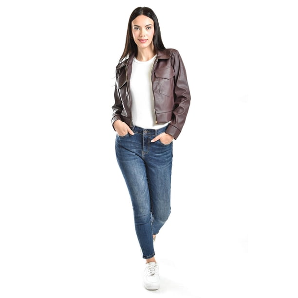 Chamarra corta de vinipiel Roman Fashion /Juvenil, 18048 (Cafe) cafe M