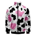 thumbnail image 3 of Chaqueta con estampado 3D de manchas de vaca en blanco y negro para hombre y mujer, abrigos informales de manga larga, gran oferta, chaquetas con cremallera para primavera y otoño, ropa de abrigo, 3 of 5