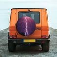 thumbnail image 6 of Yiaed Thunderstorm Violet Purple Print Tire Wheel Cover, Waterproof Spare Tire Cover Fit for Jeep, Truck,Trailer, RV, SUV, Camper and Most Vehicle-15 inch, 6 of 6