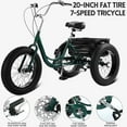 thumbnail image 5 of 20 Inch Adult Tricycle, Snow Tires Tricycle, Drift Trike with Spacious Shopping Basket, Three-Wheeled Bicycles with Double Disc Brake, 5 of 5