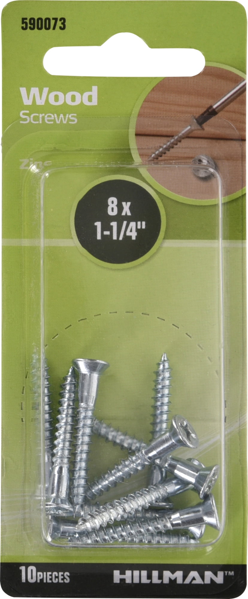 Everbilt #8 x 3/4 in. Phillips Flat Head Zinc Plated Wood Screw (100-Pack) 801812 - The Home Depot