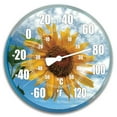 thumbnail image 3 of Swim Central Sunflower and Hummingbird Outdoor Thermometer and Wall Clock Set - 12", 3 of 4