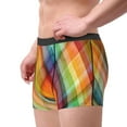 thumbnail image 4 of Kll Abstract Watercolors Tartan Men'S Cotton Boxer Briefs Underwear-Small, 4 of 9