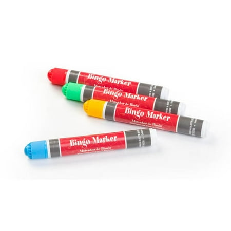 Marks A Lot Colored Markers - Darice Assorted Colored Bingo Markers, 4 Piece Set