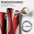 thumbnail image 6 of Outdoor Curtains for Patio Waterproof, Red Striped Ombre Windproof Pravicy Outside Porch Blackout Curtain, Modern Red Moire Geometric Sun Blocking Grommets Curtains for Cabana Gazebo 2 Panels 54"x95", 6 of 9