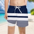 thumbnail image 2 of Boys Swimsuits Trunks Cartoon Striped Print Summer Shorts Mesh Liner Youth Swimming Suit, 2 of 4