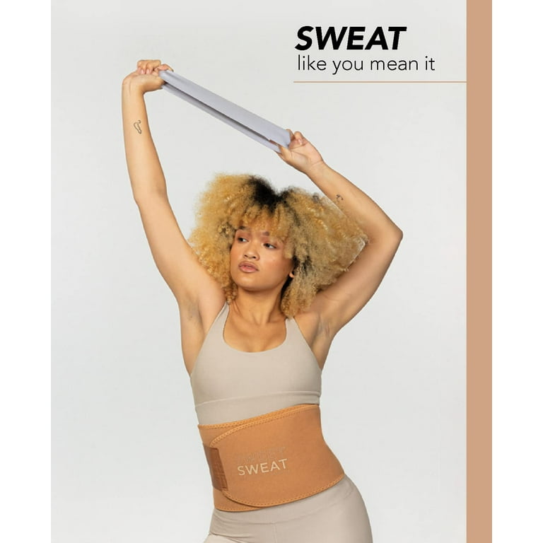 Sweet Sweat Waist Trimmer - Toned Sand XL (51 x 10in) - W/ Wash bag