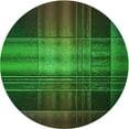 thumbnail image 1 of Ahgly Tapis Rond Lavable en Machine Intérieur Transitionnel Vert Forêt Foncé, 5 Pieds Rond, 1 of 7