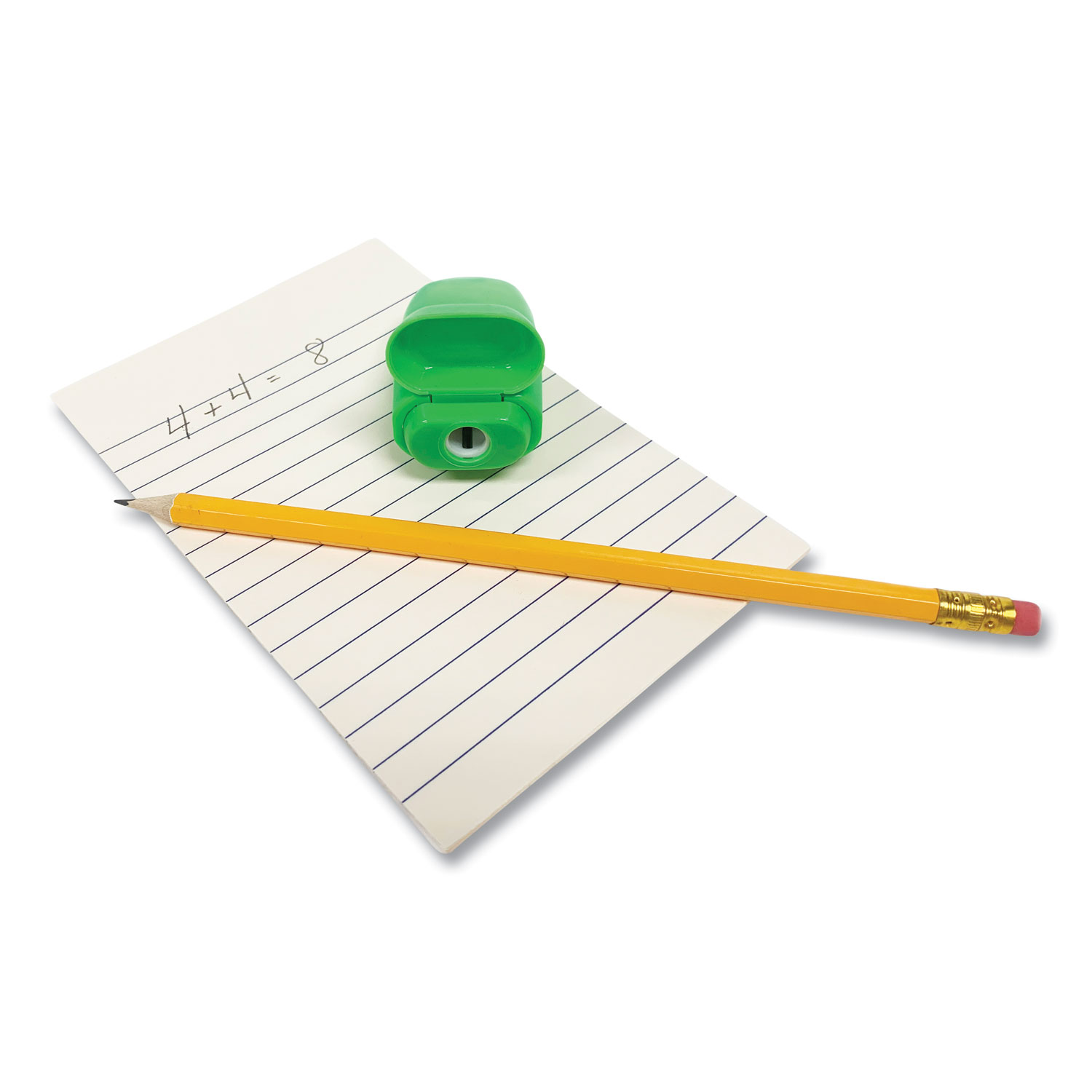 One-Hole Pencil Sharpener/Eraser Combo, 1" x 0.75", Randomly Assorted Colors | Bundle of 10 Each