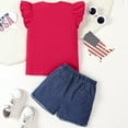 thumbnail image 5 of YABCSAZ 4th of July Toddler Baby 2Piece Playwear Sets Sleeveless American Flag Tank Tops+Shorts Kids Summer Casual Clothes Girls Boys Independence Day Patriotic Outfits Size 3 Years, 5 of 8