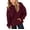 Wine, variant on Goodw7 Kids Oversized Pullover Hoodie, Plain Hooded Sweatshirt with Kangaroo Pocket, No Drawstring Long Sleeve Cozy Casual Top for Boys Girls School Daily Wear