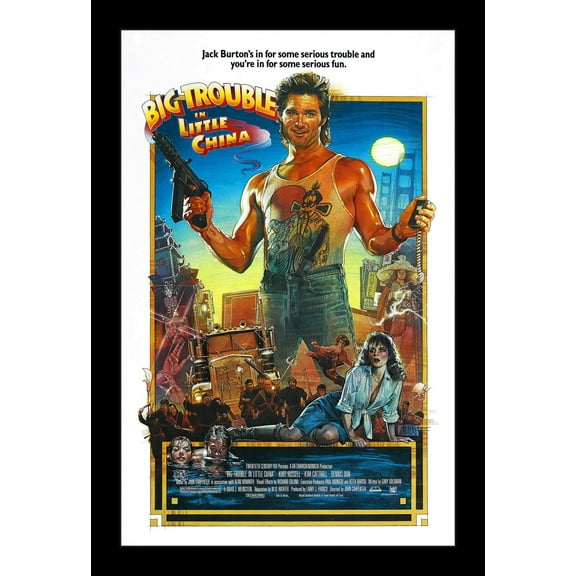 BIG TROUBLE IN LITTLE CHINA - 11x17 Framed Movie Poster
