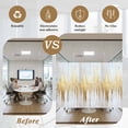 thumbnail image 5 of Abstract Gold Window Privacy Film, Modern Minimalist Art White Gray Ripple Static Cling UV Sun Blocking Heat Control Window Tint, Non-Adhesive One Way Windows Privacy Cover 17.7''x78.7'', 5 of 7