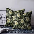 thumbnail image 2 of 14x14 Pillow Covers Set of 2, Black Teal Boho Botanical Throw Pillow Covers Decorative Couch Cushion Case, Southwestern Retro Ethnic Tribal Microfiber Square Pillowcases for Bedroom Car Living Room, 2 of 7