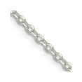 thumbnail image 3 of Diamond2Deal 925 Sterling Silver 2.6mm Diamond-Cut Cable Chain Necklace for Women 20", 3 of 6