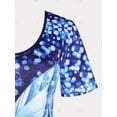 thumbnail image 3 of Camiseta Talla Extra Pequeña Estampado Estrella Mariposa Rosegal  Camisetas tallas grandes, 3 of 5