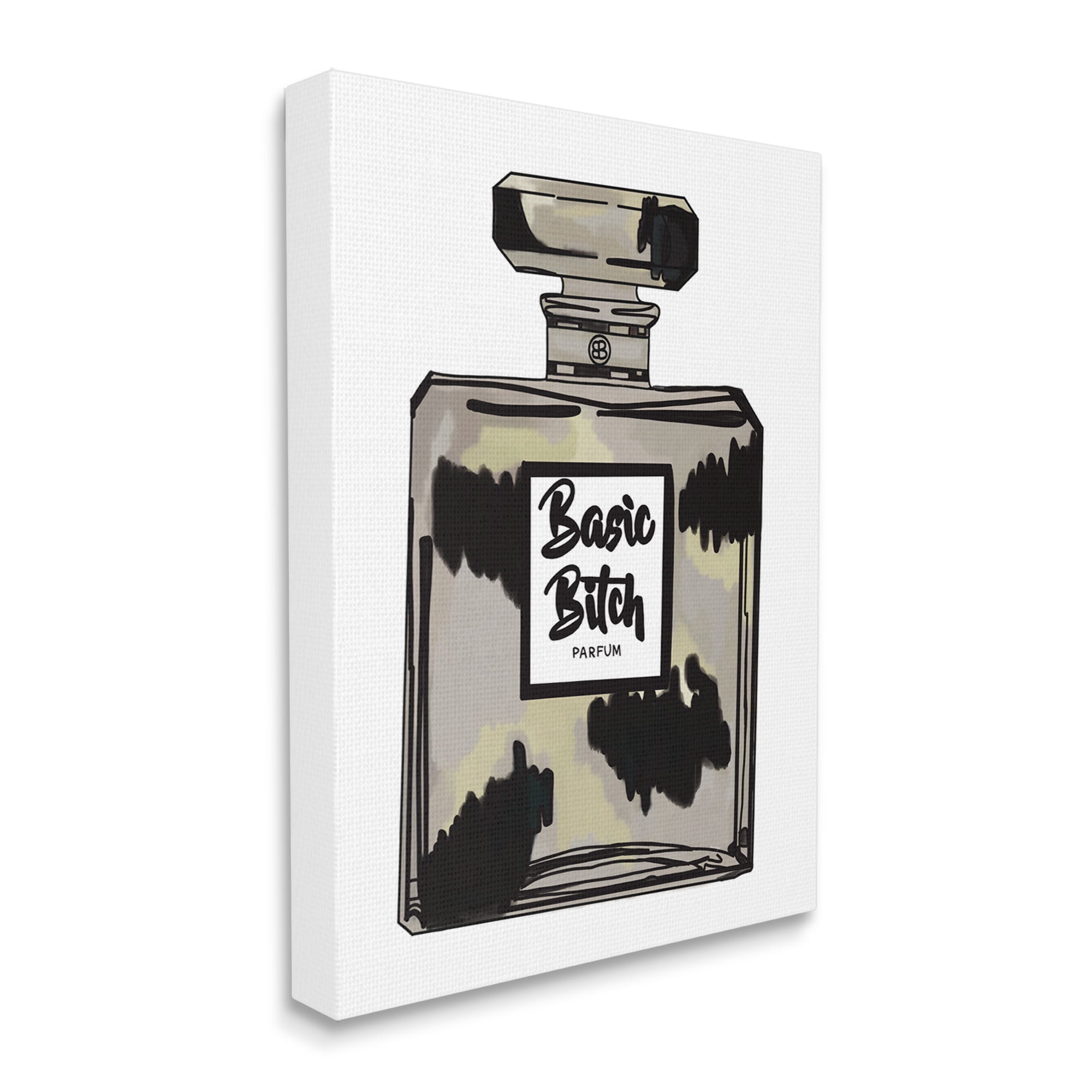 Stupell Industries Basic Bi*** Perfume Bottle Chic Upscale Fashion Graphic Art Gallery Wrapped Canvas Print Wall Art, Design by Amelia Noyes