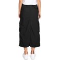 thumbnail image 3 of Love Tree Women's Juniors Light Nylon Parachute Skater Cargo Skirt (Black, Medium), 3 of 4