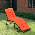 thumbnail image 4 of Costway 2 PCS 73" Lounge Chaise Cushion Padded Recliner Cushion Indoor Outdoor Orange, 4 of 10