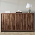 thumbnail image 5 of ARKANTOS 60" Sideboard Buffet Cabinet with 4 Ripple-Pattern Doors and Adjustable Shelves, Walunt, 5 of 9