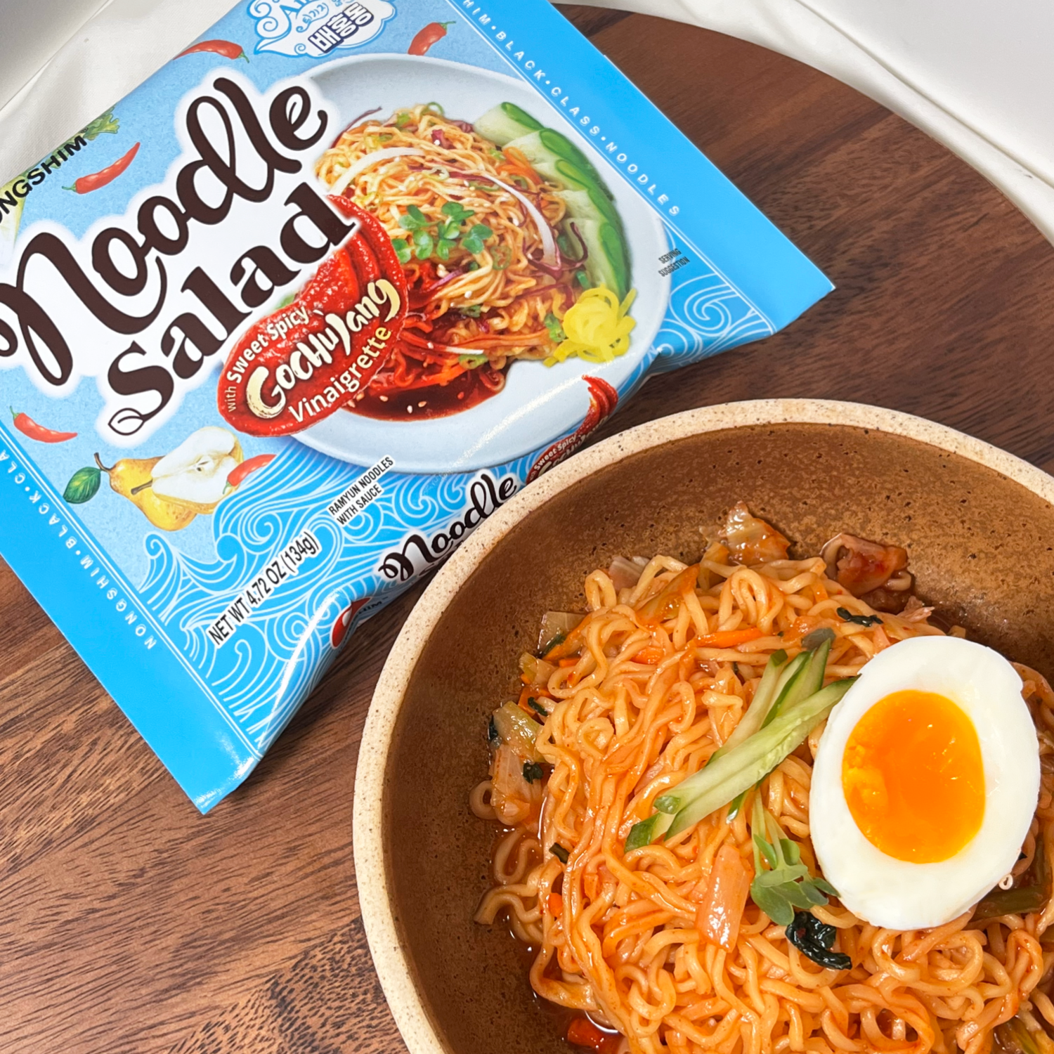 (3 pack) Nongshim Noodle Salad Gochujang Ramyun Noodle Soup, 4.7 Ounces, See Item for Allergens