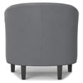 thumbnail image 4 of Simpli Home Austin 30 inch Wide Contemporary Tub Chair in Stone Grey Vegan Faux Leather, 4 of 11