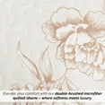 thumbnail image 4 of Southshore Fine Living, Inc. Floral Taupe & White King Pillow Shams 20"x36", Taupe on White, 4 of 5
