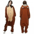 thumbnail image 1 of Combinaison Pyjama une-Pièce Kigurumi à Oreilles Rondes Singe Costume Chandail à Capuchon Animal, 1 of 5