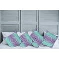 thumbnail image 6 of Ambesonne Mandala Throw Pillow Cover 4 Pack, Ornate Hippie, 16", Purple Aqua, 6 of 6