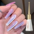 thumbnail image 1 of Esmalte de uñas blanco de cerámica con efecto ojo de gato, pegamento para esmalte de uñas, esmalte de uñas blanco de porcelana brillante, 10 ml por uña., 1 of 2