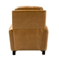 thumbnail image 5 of Upholstered Genuine Leather Recliner Chair with Solid Wood Legs, Camel, 5 of 10