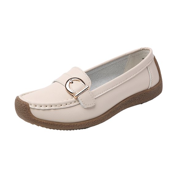 YLYL Women's Loafers No Slip Round Toe Low Heel Lightweight Casual Slip on Business Work Shoes