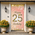 thumbnail image 4 of Pink Glittery 25th Birthday Banner with Star and Confetti Elements Background Party Supplies Photography Props Birthday Decoration Backdrop Happy Birthday Party Decorations, 4 of 6